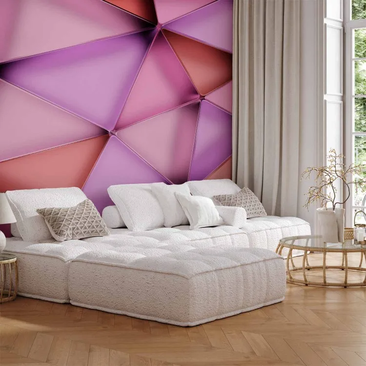 Triangles violets - une composition moderne de figures aux nuances de violet