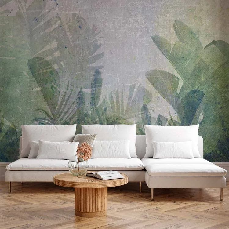 Plantation de bananes dans la jungle - motif végétal exotique