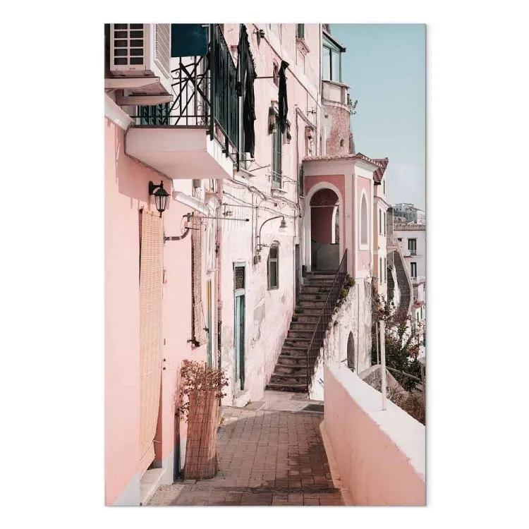 Architecture à Amalfi - un bâtiment pastel dans le sud de l'Italie