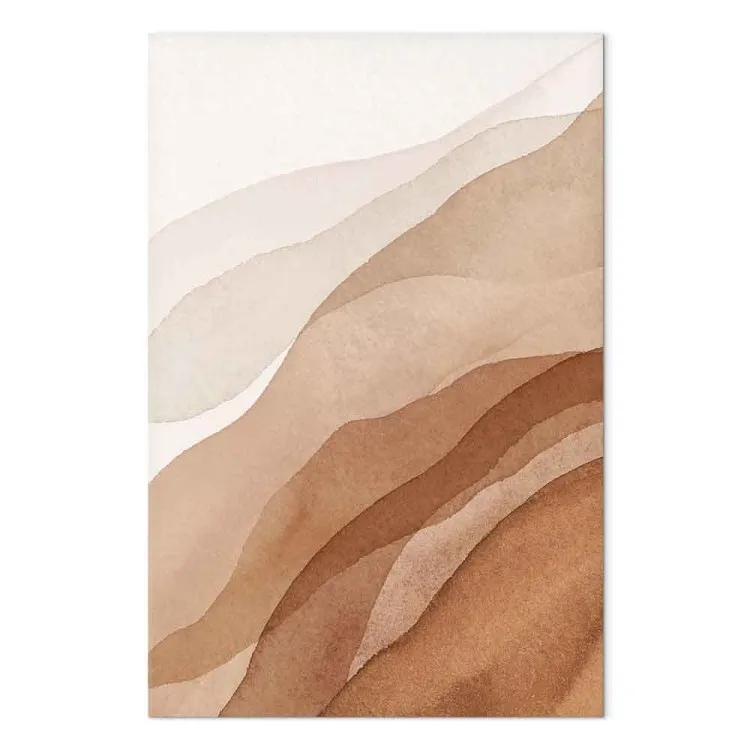 Vagues marron et beige - une abstraction de style boho moderne