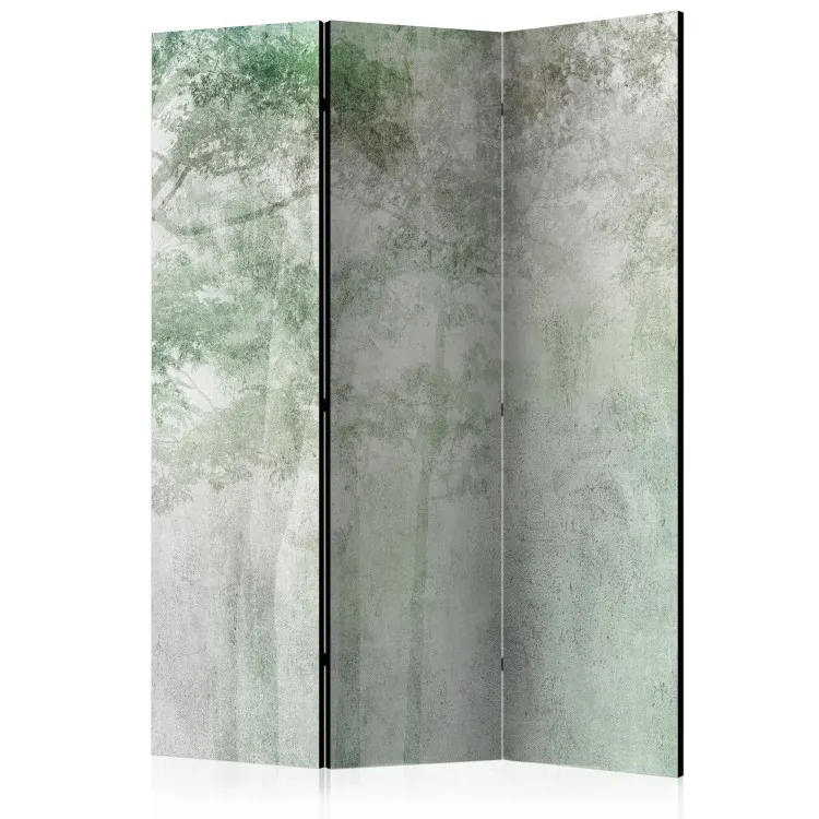 Apaisement forestier (3 panneaux) - paysage arbres gris