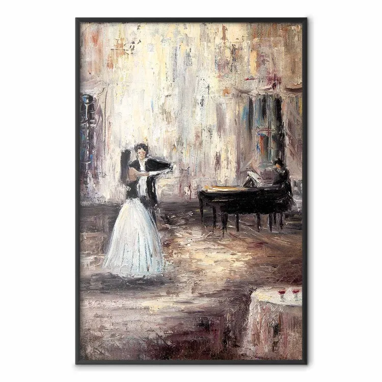 Première danse - peinture d'un couple dansant et le piano