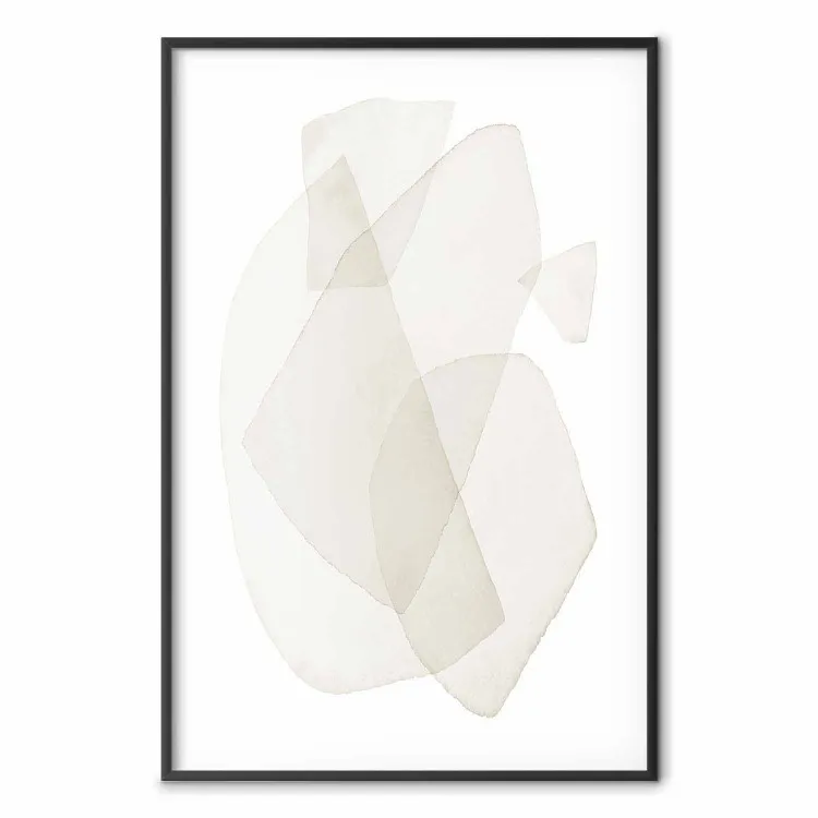 Formes arrondies - illustration abstraite minimaliste en tons clairs