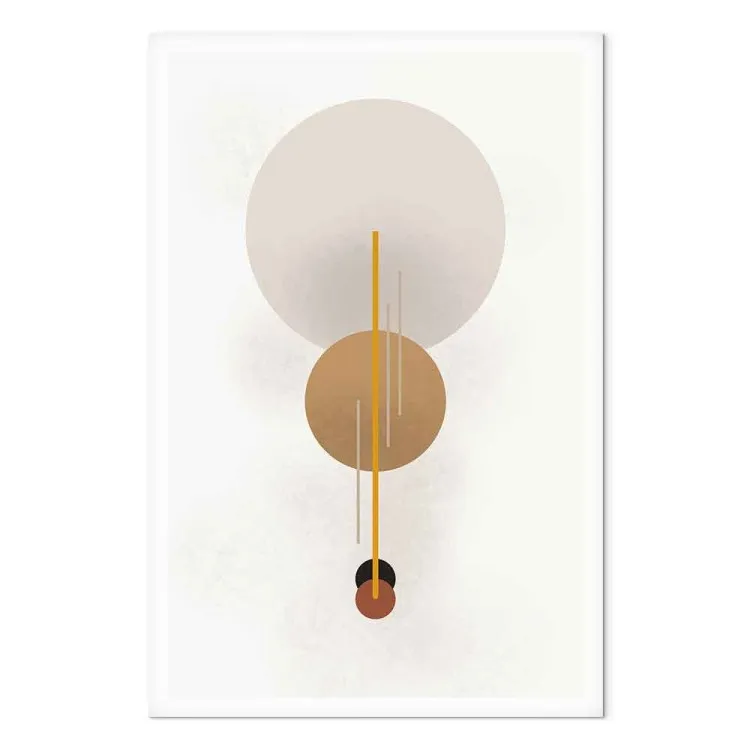 Quatre cercles et lignes - une abstraction boho avec des figures