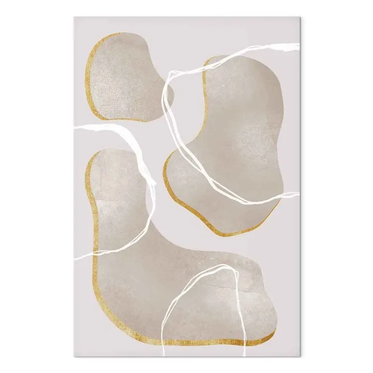 Fragments de marbre gris - abstraction beige dans le style scandi boho