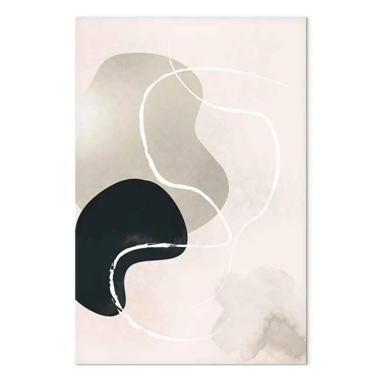 Raies grises et noires - une abstraction de style scandi boho