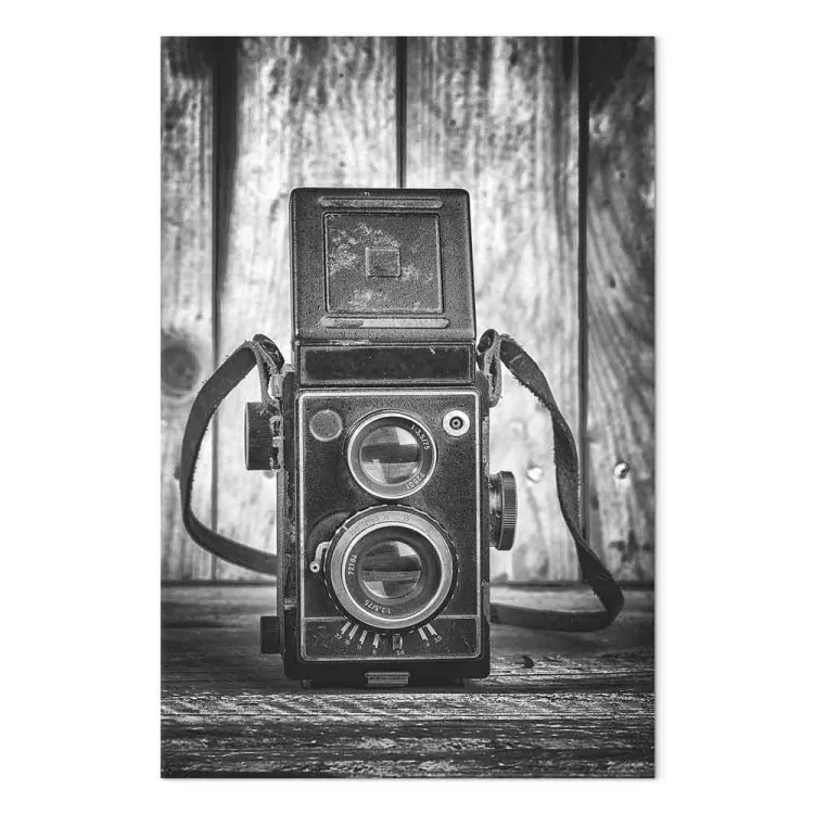 Ancien appareil photo - une composition rétro en noir et blanc