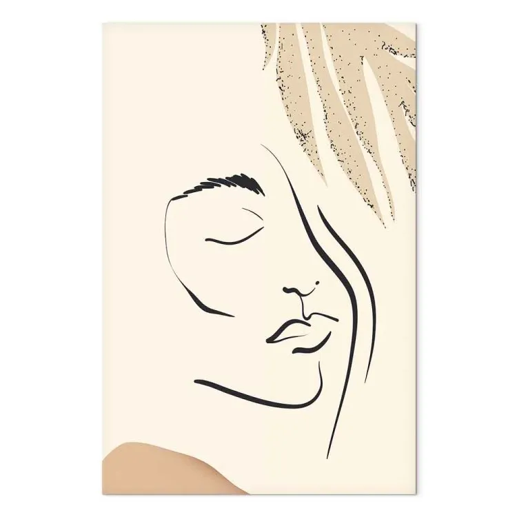 Voile de rêve (1 partie) vertical - Lineart abstrait de visage