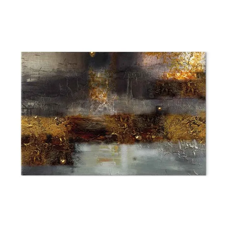 Soirée d'août (1 partie) large - Abstraction dorée