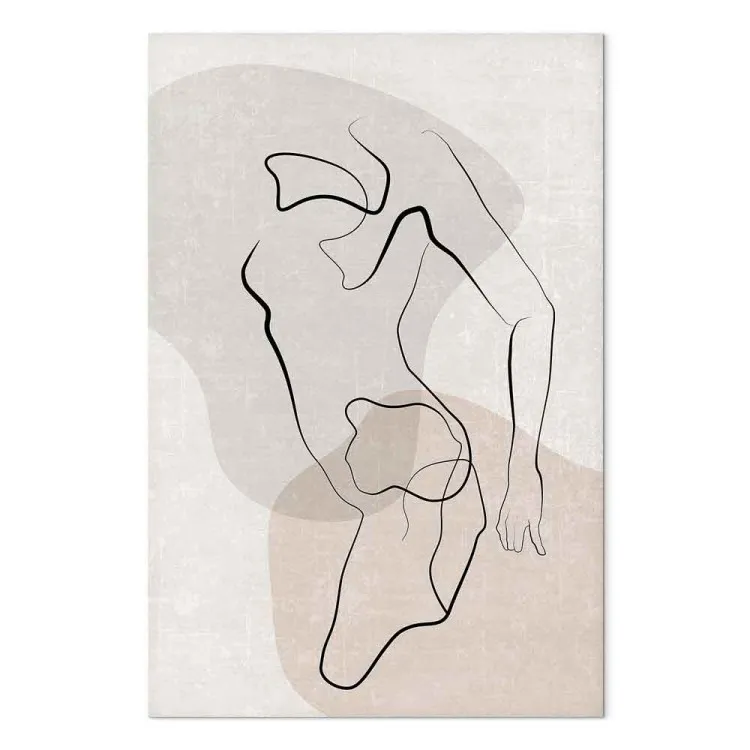 Le souhaite venant d'un rêve - une silhouette féminine minimalsite dans le style lineart, décoration idéale pour un intérieur scandinave