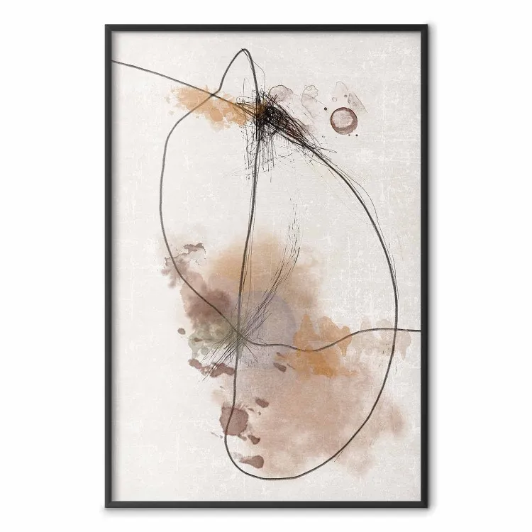 Chaleur estivale - abstraction artistique en taches et lignes courbes