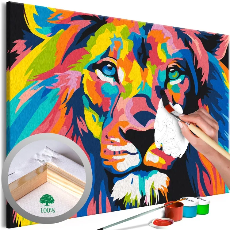 Lion coloré