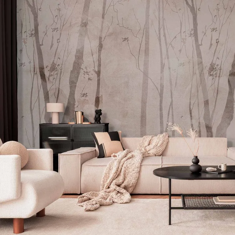 Forêt beige des pensées