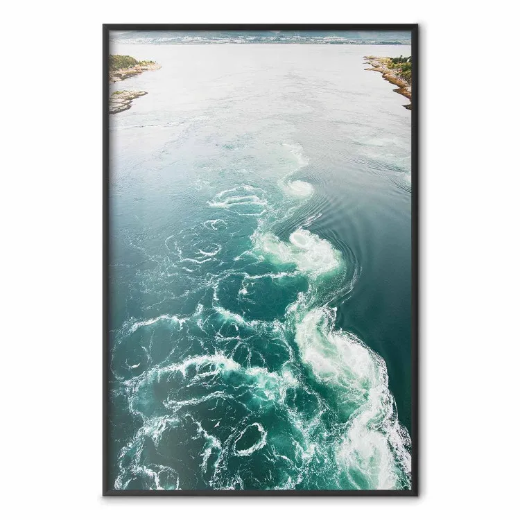 Tourbillons turquoise - mer bleue et paysage côtier