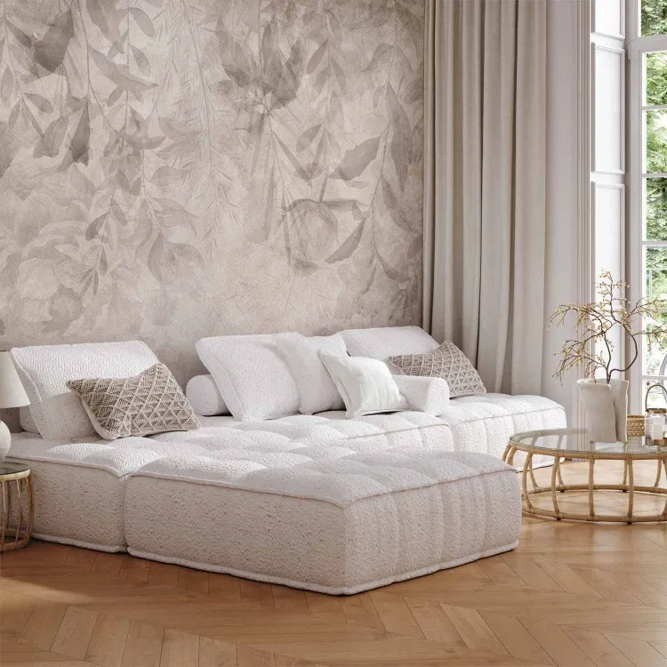 Brindilles beiges - une composition abstraite