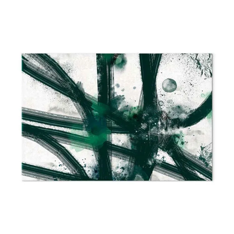 Nature expressive (1 partie) large - Abstraction végétale verte
