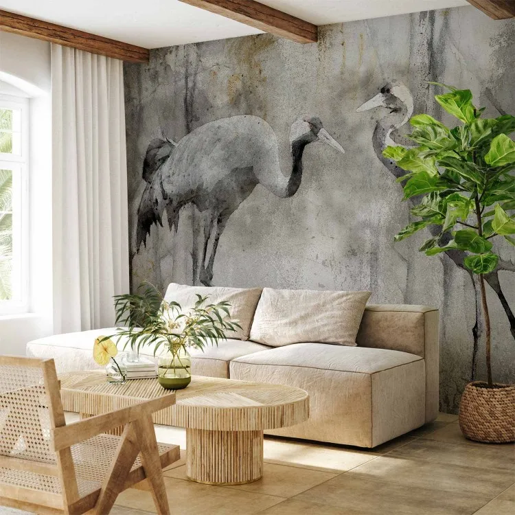 Amour printanier des oiseaux - des grues grises