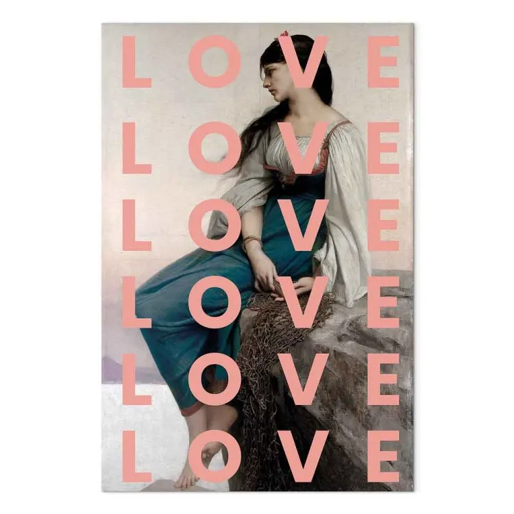 Grand sentiment (1 partie) vertical - Inscription amour et femme