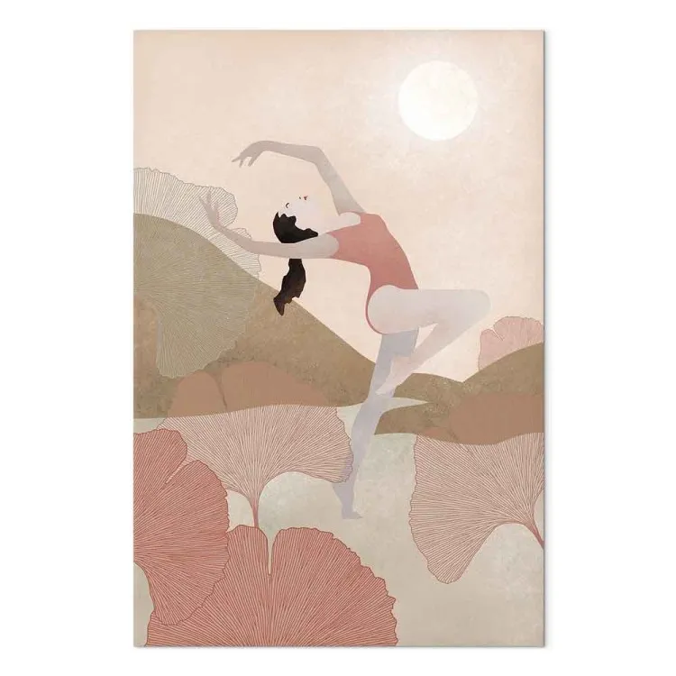 Danse de joie (1 partie) vertical - Silhouette d'une femme