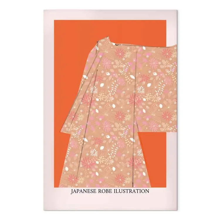 Kimono japonais (1 partie) vertical - Inscriptions de style Zen