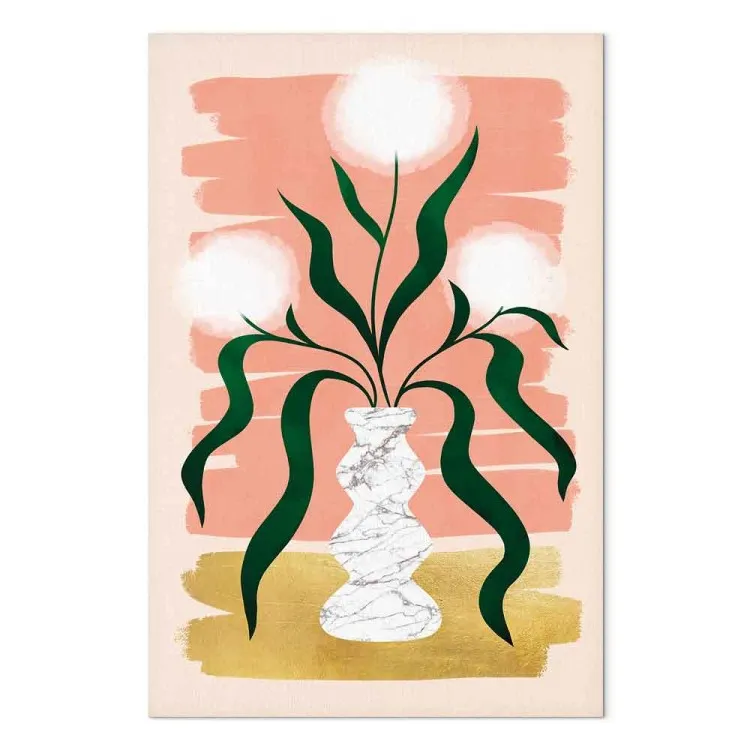 Pissenlits dans un vase (1 partie) vertical - Fleurs blanches