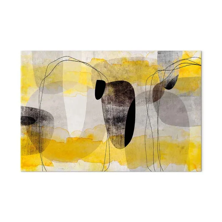 Abstraction (1 partie) - Composition géométrique en jaune et noir