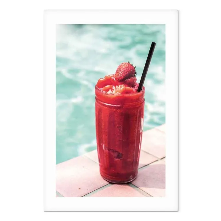 Cocktail de fraise - nature morte dans un cadre estival