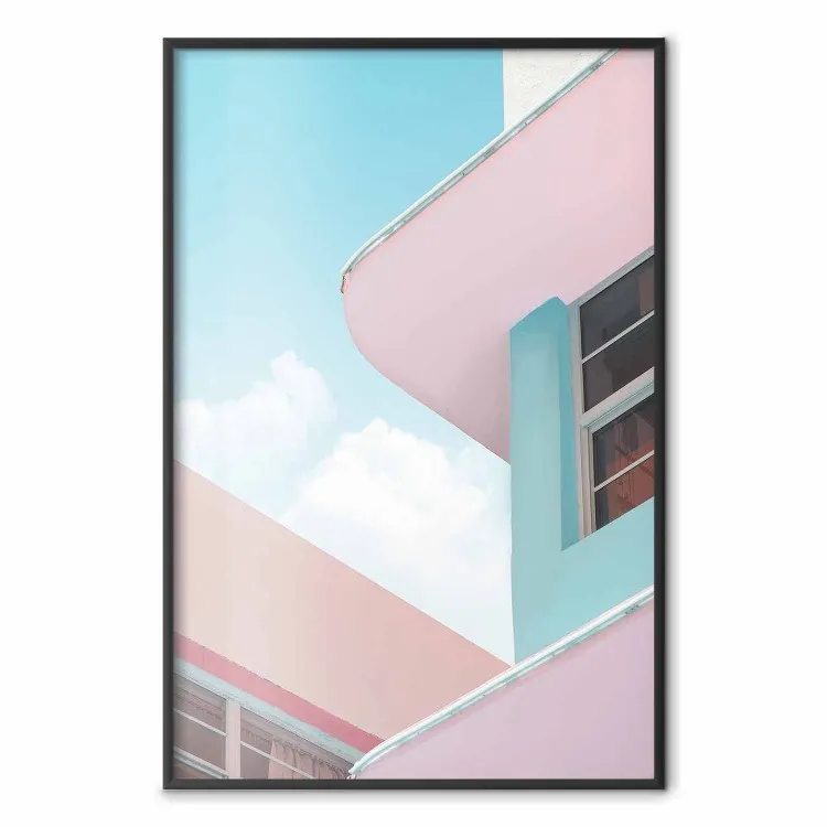 Bâtiment de style Miami Beach - architecture minimaliste de vacances