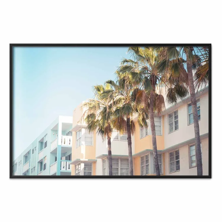 Miami City - palmiers architecture floridienne pastels