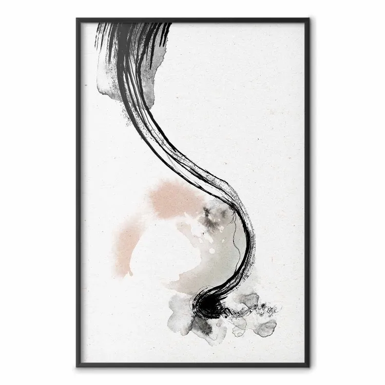 Empreinte de pinceau - formes et taches délicates créées à l'encre