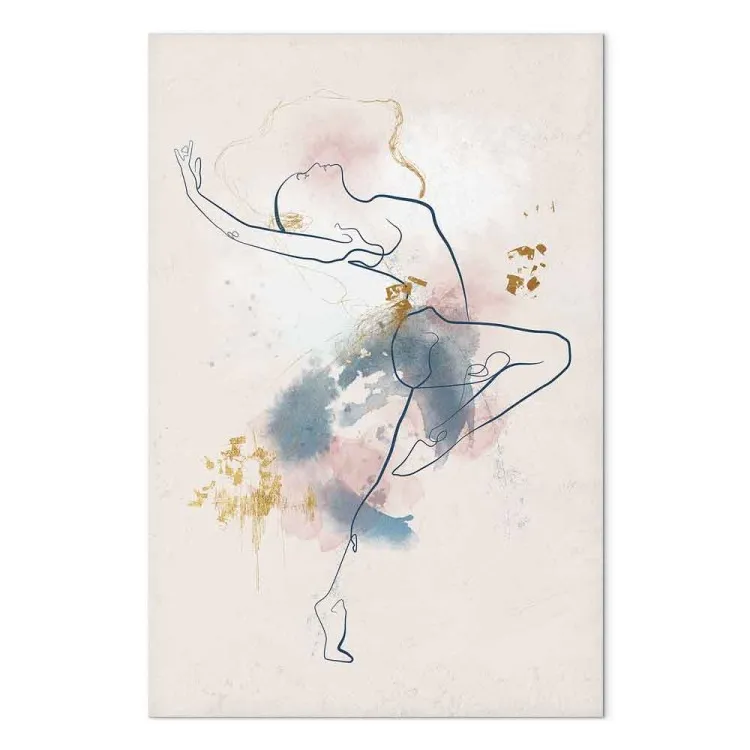 Belle ballerine (1 partie) - lineart aquarelle d'une femme dansant