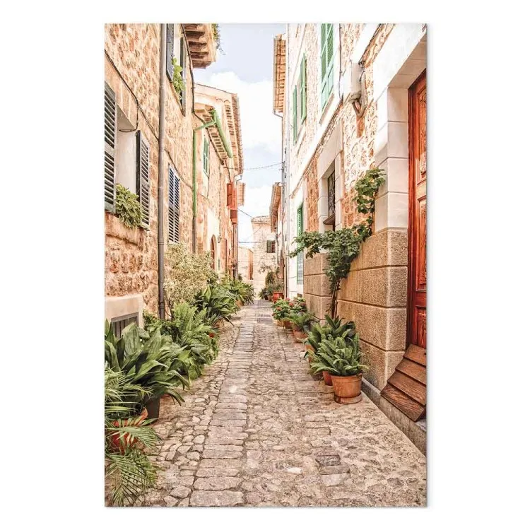 Ruelle tranquille (1 partie) - vue sur une ville espagnole et plantes