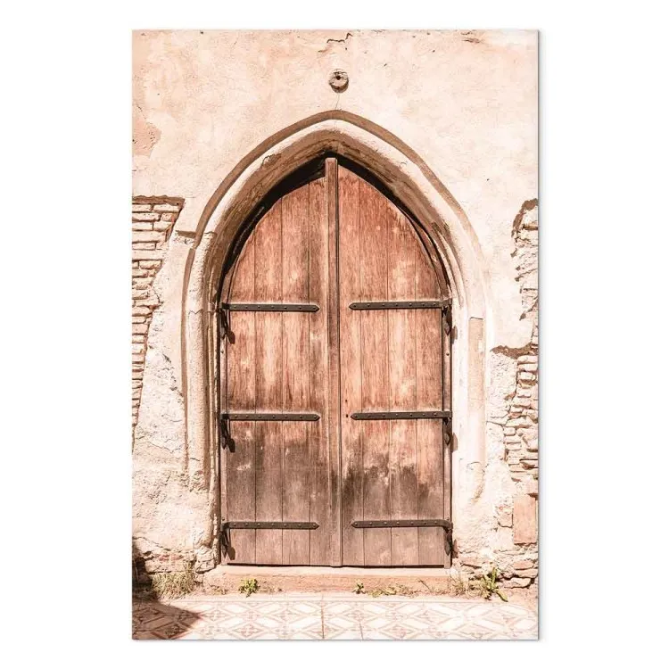 Portes mystérieuses (1 partie) - paysage urbain avec porte en bois