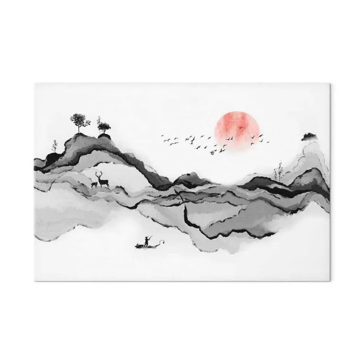 Montagnes aquarelles (1 partie) - magnifique paysage style japonais