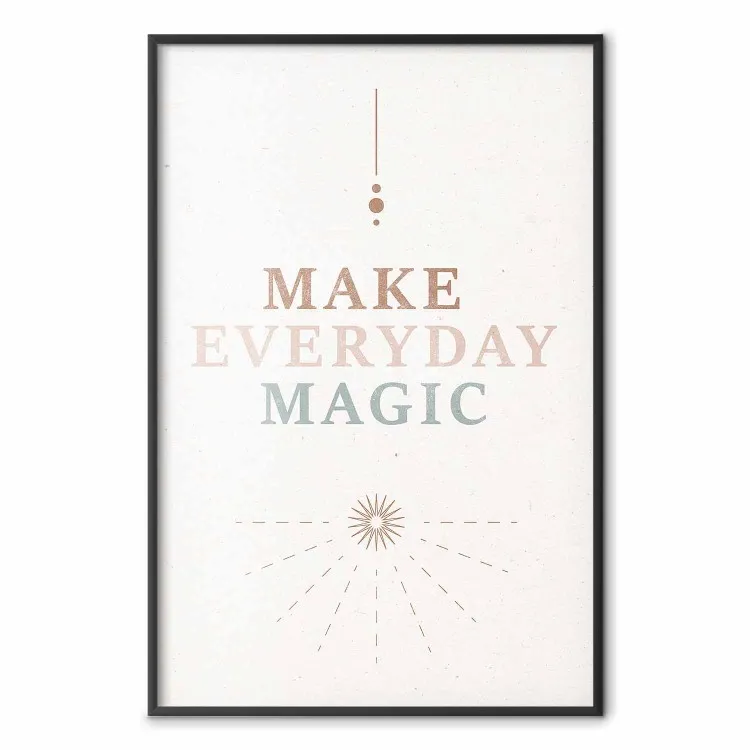 Magie quotidienne - inscription inspirante et ornements