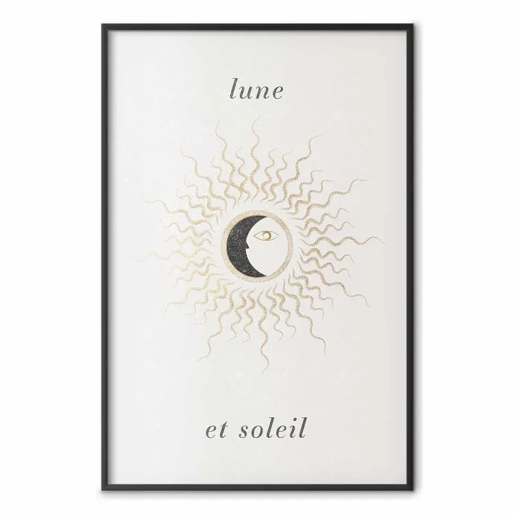Lune et soleil - graphique corps célestes tons clairs