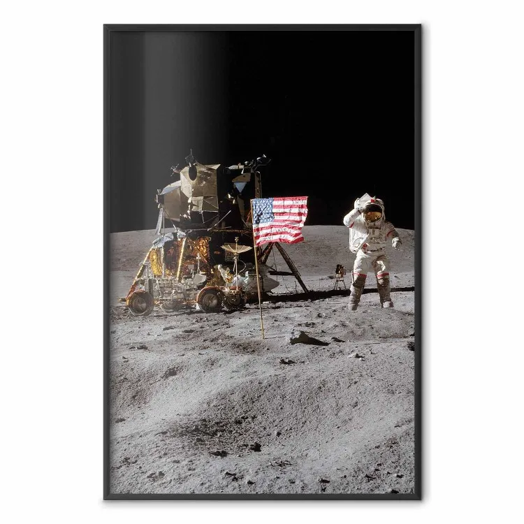 Atterrissage lunaire - photo vaisseau spatial et astronaute