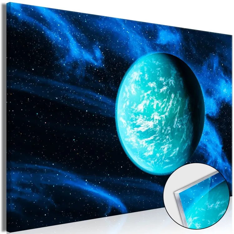Planète bleue - cosmos étoilé en tonalité sombre