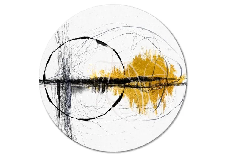 Aube dorée - abstraction artistique avec ligne irrégulière