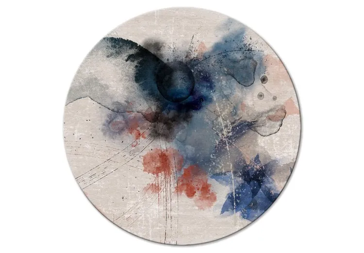 Taches bleues - abstraction à l'encre ultramarine