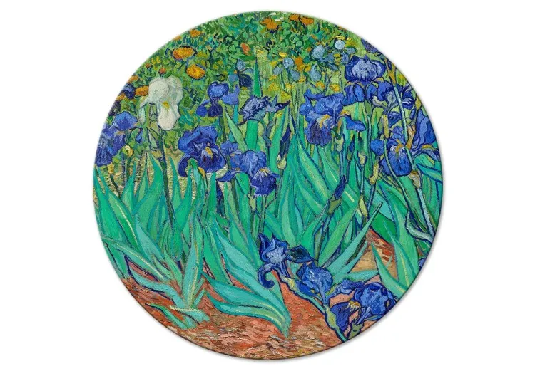 Iris par Vincent van Gogh - fleurs bleues dans prairie