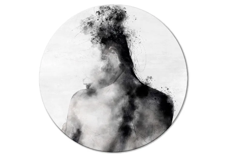 Dessin abstrait - esquisse noir-blanc dos femme