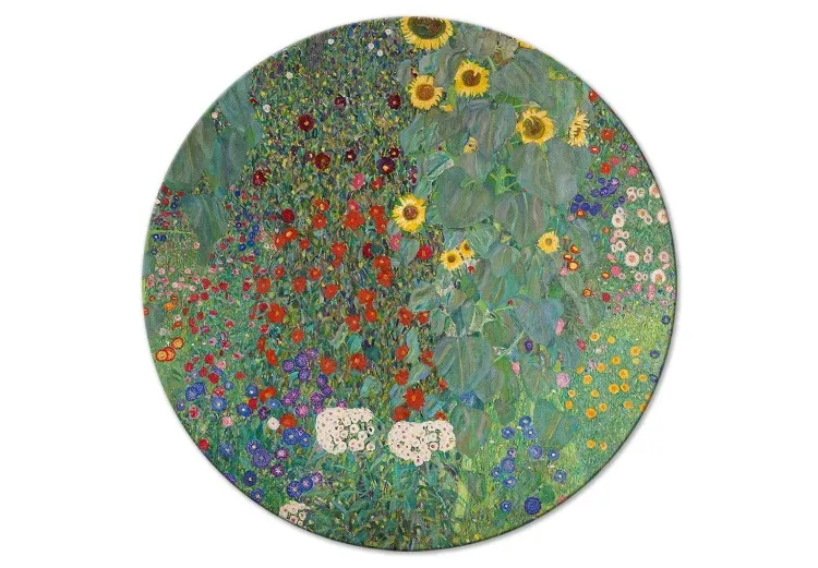 Jardin champêtre aux tournesols, Gustav Klimt - fleurs multicolores