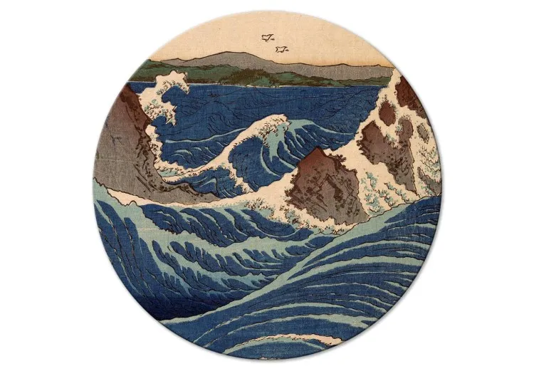 Estampe japonaise d'Utagawa Hiroshige - grande vague bleue