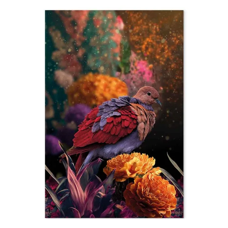 Nature sauvage (1 partie) - oiseau coloré parmi des plantes