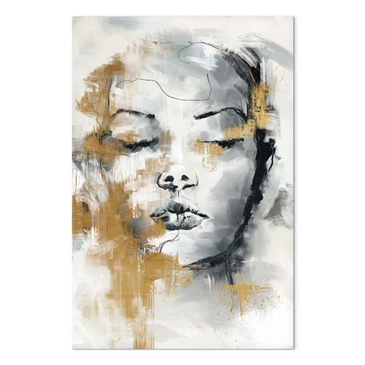 Portrait d'une inconnue (1 partie) - visage de femme aux yeux fermés