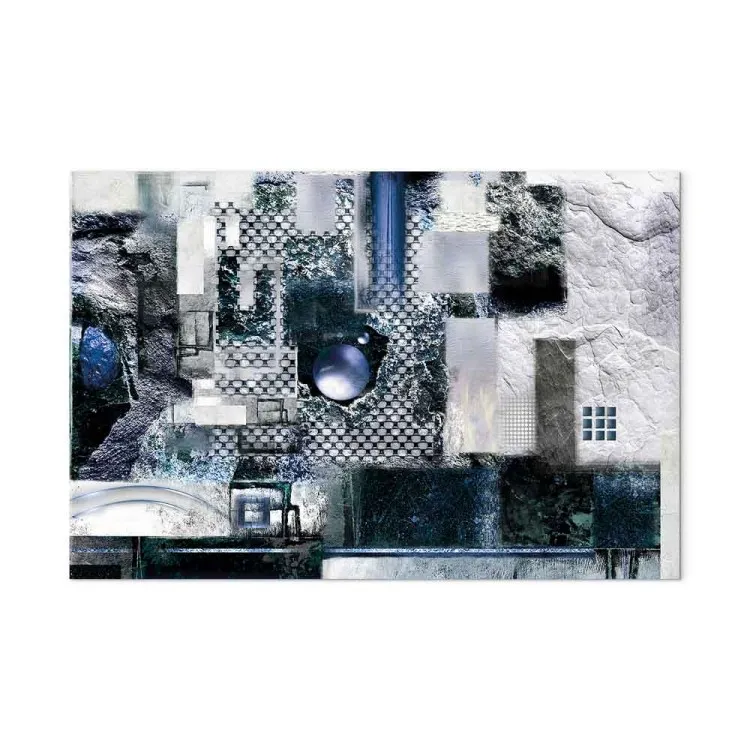 Installation bleue (1 partie) large - abstraction moderne
