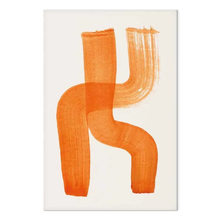 Composition abstraite (1 partie) - duo de formes orange