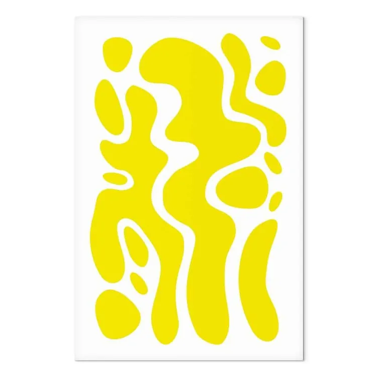Abstraction géométrique (1 partie) - formes et motifs jaunes fluides