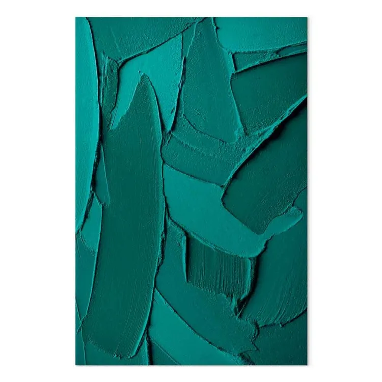 Abstraction verte (1 partie) - traits d'émeraude du pinceau